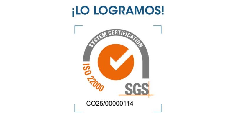 Indumarg obtiene certificación ISO 22000